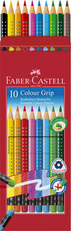 Faber Castell FC-116613 Kleurpotlood Faber-Castell GRIP 2001 Uitgumbaar Etui &agrave; 10 Stuks