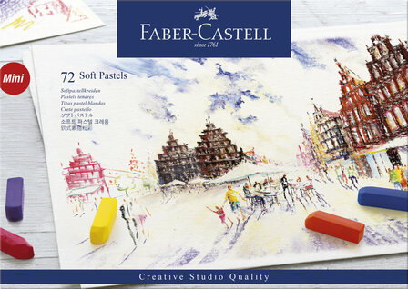 Faber Castell FC-128272 Pastelkrijt Halve Lengte Etui &agrave; 72 Stuks