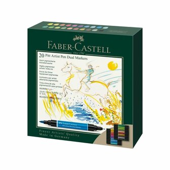 Faber Castell FC-162020 Pitt Artist Pen Duo Markers 20 Stuks