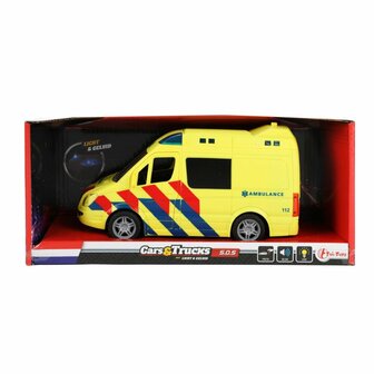 Cars &amp; Trucks Ambulance + Licht en Geluid