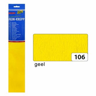 Folia FO-822106 Crepepapier 50cmx2,5m Krimp &agrave; 10 Vouw Geel