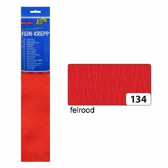 Folia FO-822134 Crepepapier 50cmx2,5m Krimp &agrave; 10 Vouw Rood