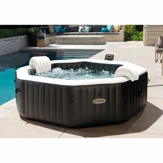 Intex 28462NL PureSpa Jet &amp; Bubble DeLuxe Jacuzzi 6-Persoons Set met Zoutwatersysteem 218/168x71cm