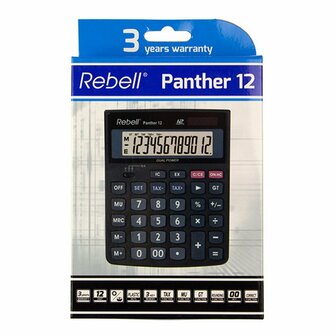 Rebell RE-PANTHER12BX Calculator Panther 12 Zwart