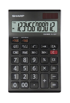 Citizen SH-EL125TWH Calculator Sharp EL125TWH Zwart-wit Desk 12 Digit