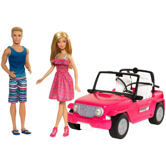 Barbie Beach Cruiser met Barbie en Ken