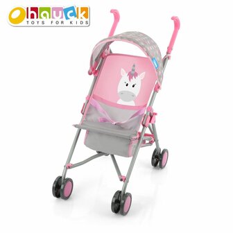 Hauck-Toys Eenhoorn Poppenbuggy Roze/Grijs