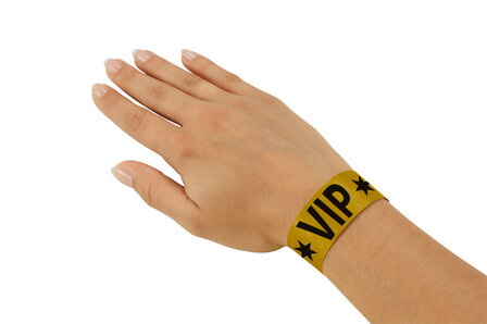 Sigel SI-EB217 Evenementenbandjes Super Soft 255x25mm Goud Met VIP Oprdruk 120 St