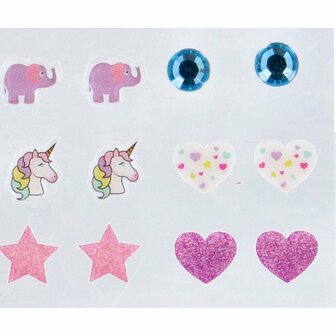 Unicorn Oorbellen Stickers