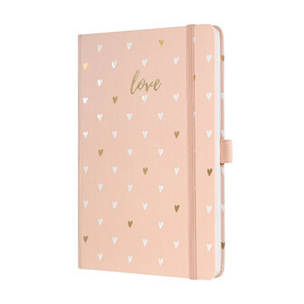 Sigel SI-JN335 Notitieboek Jolie Beauty A5 Hardcover Gelinieerd Roze Love 174 Blz 80g