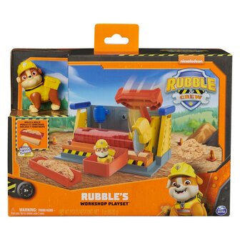 Paw Patrol Rubble &amp; Crew Werkplaats Speelset