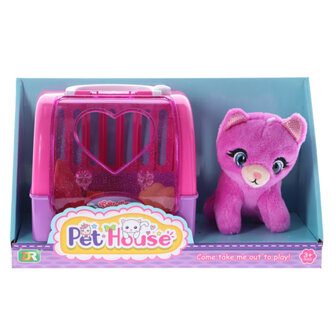 Pet House Knuffel Kat + Reiskoffer en Accessoires