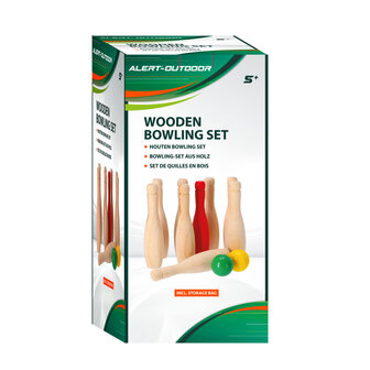 Alert Outdoor Houten Bowling Set