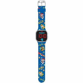 Paw Patrol LED Horloge Blauw