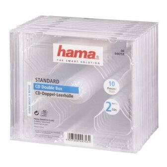 Hama CD Dubbel Box Transpirant 10 Pak