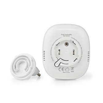 Nedis ZBDG11CWT Smartlife Gasdetector Zigbee 3.0 Netvoeding Levenscyclus Sensor: 5 Jaar En 50194-1:2009 Android&trade; / Ios Met Testknop 75 Db Wit