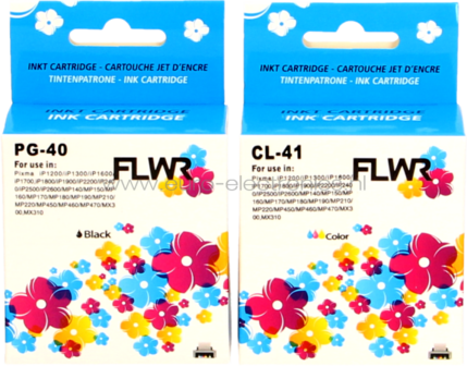 FLWR Canon PG-40 / CL-41 Multipack zwart en kleur