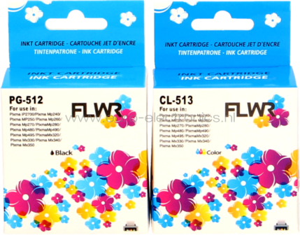 FLWR Canon PG-512 / CL-513 Multipack zwart en kleur