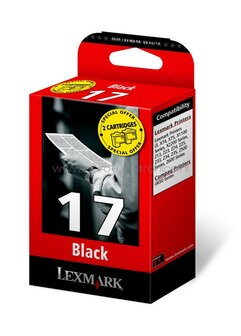 Lexmark 17 twin-pack zwart