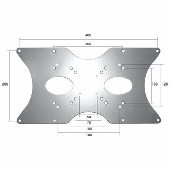 Newstar FPMAVESA400 Verloopplaat Zilver