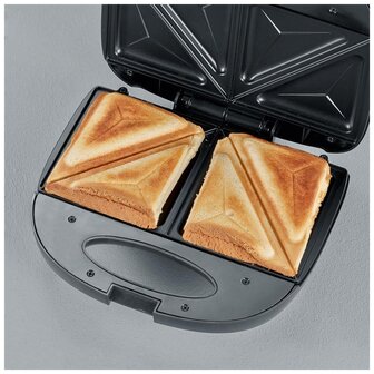 Severin SA2969 Sandwich Toaster RVS/Zwart 600W