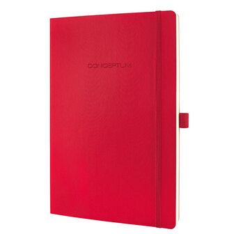 Sigel SI-CO314 Notitieboek Conceptum Pure Softcover A4 Rood Geruit