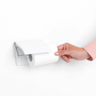 Brabantia ReNew Toiletrolhouder met Klep Wit