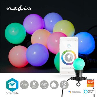 Nedis WIFILP03C10 Smartlife Decoratieve Led Wi-fi Rgb 10 Led&#039;s 9.00 M Android&trade; / Ios