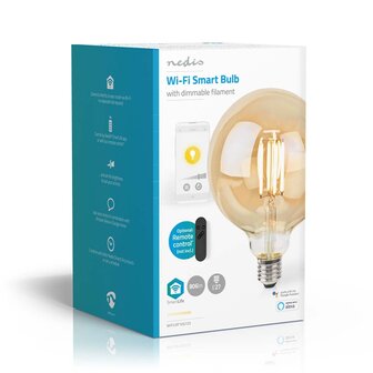 Nedis WIFILRF10G125 Smartlife Led Filamentlamp Wi-fi E27 806 Lm 7 W Warm Wit Glas Android&trade; / Ios Globe