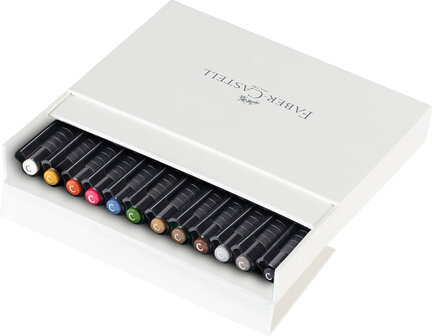 Faber Castell FC-167512 Tekenstift Faber-Castell Pitt Artist Kalligrafieset Studiobox 12 Stuks