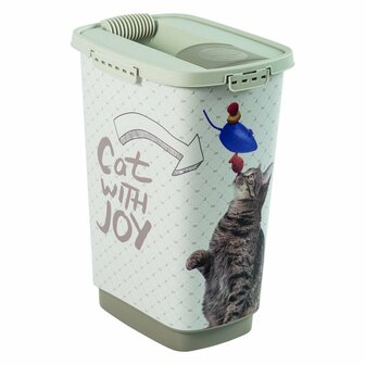 Rotho Cody Cat Pet Food Container 25L Cappuccino/Zand