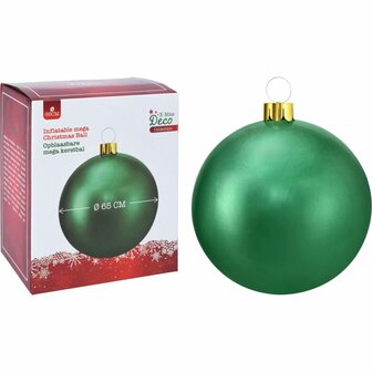 Kerstbal Opblaasbaar 65 cm Groen