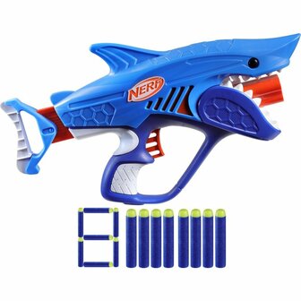 Nerf Elite Junior Sharkfire Blaster + 8 Darts