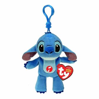 TY Beanie Babies Clip Disney Stitch Knuffel + Geluid