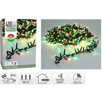 Microcluster Kerstverlichting 400 LEDs 8 m Zwart