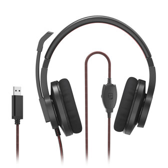 Hama PC-Office-headset HS-USB400 V2 Stereo Zwart