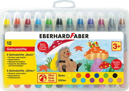 Eberhard Faber EF-529112 Gelkleurpotloden 12 Kleuren In Plastic Etui