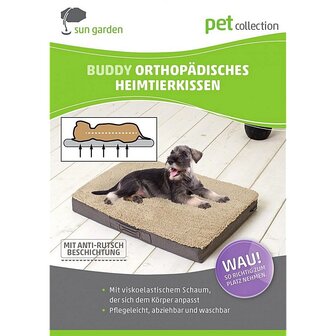 Sun Garden Buddy Orthopedisch Hondenkussen 72x50x8cm Antraciet