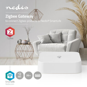 Nedis WIFIZB10WT Smart Zigbee Gateway Wi-fi Usb Powered