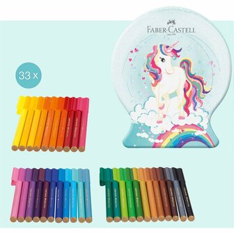 Faber Castell FC-155544 Viltstift Connector Snow Globe Unicorn 33 Stuks