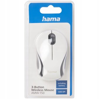 Hama Optische Minimuis 3-knops Draadloze Muis AMW-150 Wit