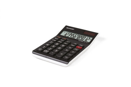 Citizen SH-EL124TWH Calculator Sharp EL124TWH Zwart-wit Desk 12 Digit