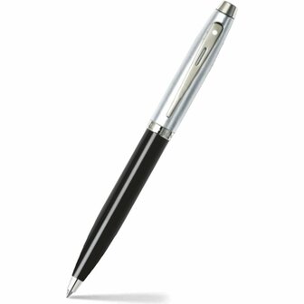 Sheaffer SF-E2931351 Balpen 100 Glossy Black Barrel Brushed Chrome Cap Nickel Plated