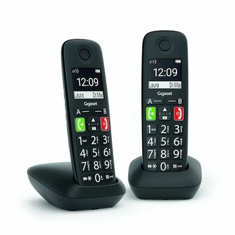 Gigaset E290R-DUO DECT Telefoons 2 Stuks Zwart