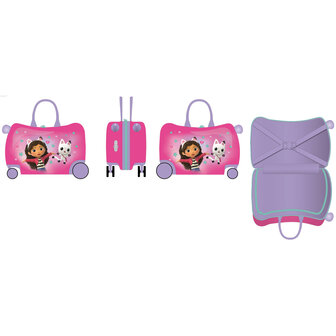 Gabby&#039;s Dollhouse Ride-On Trolley 47.5x23x32 cm Roze/Paars