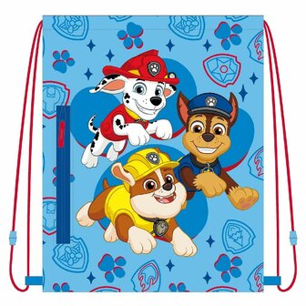 Paw Patrol Gymrugtas met Koordjes 32x40 cm Blauw/Rood