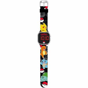 Pok&eacute;mon LED Horloge Zwart