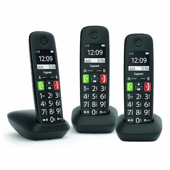 Gigaset E290R Trio Telefoons Zwart