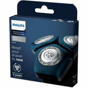 Philips SH71/50 Shaver Series 7000/5000 Vervangende Scheerhoofden 3 Stuks Zilver