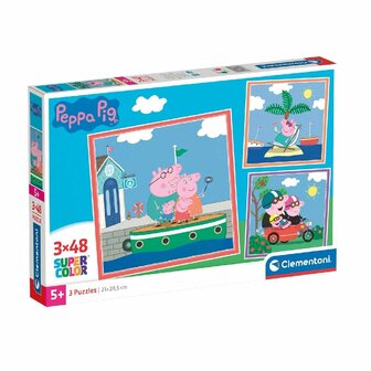 Clementoni 3in1 Puzzel Peppa Pig 3x48 Stukjes